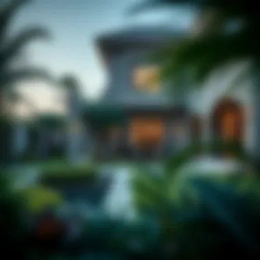 Spacious Villa Backyard Spacious backyard of a villa showcasing beautiful landscaping