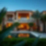 Luxurious garden view villa in Dubai with lush greenery
