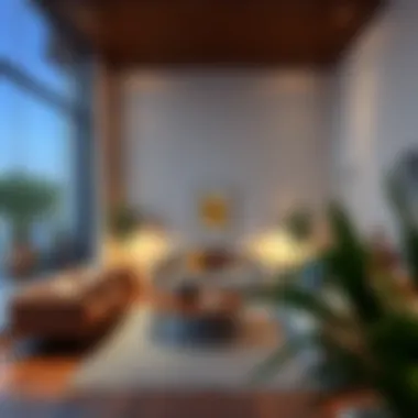 Modern interior of a garden view villa highlighting comfort