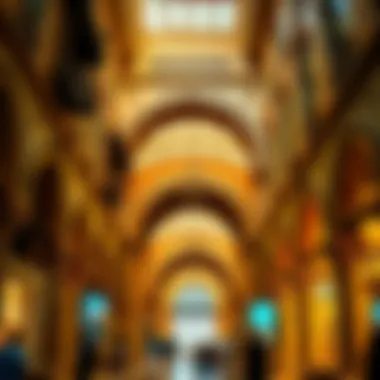 The architectural beauty of the Dubai Gold Souk, showcasing traditional design elements