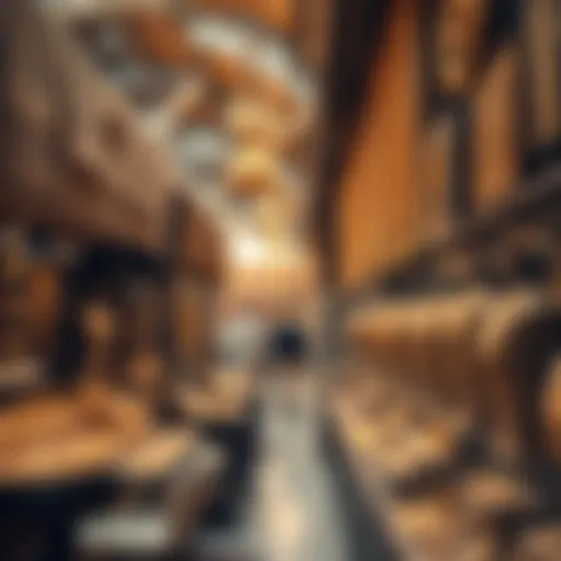 A stunning view of the intricate gold jewelry displayed in the Dubai Gold Souk