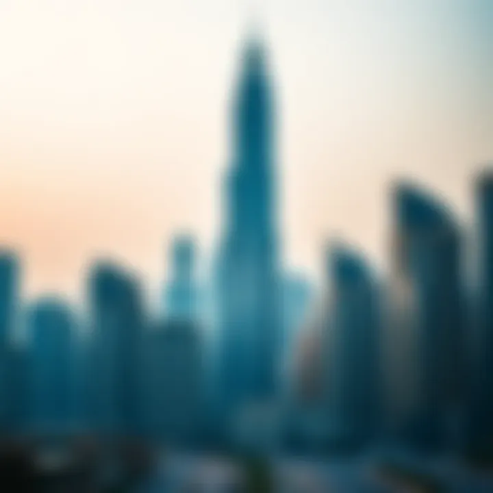 Grosvenor Tower surrounded by vibrant Dubai skyline