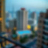 Panoramic view of Bur Dubai showcasing hotel apartments