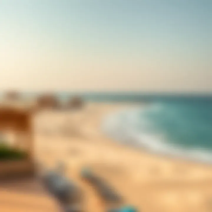 A panoramic view of La Mer Beach showing its pristine sands and azure waters