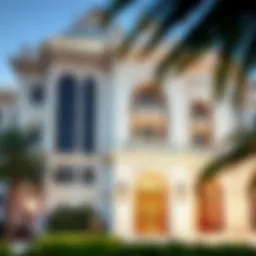 Stunning facade of Leebach Palace showcasing intricate architectural design