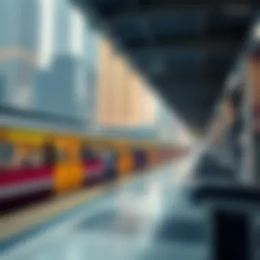 Dubai Metro station during peak hours
