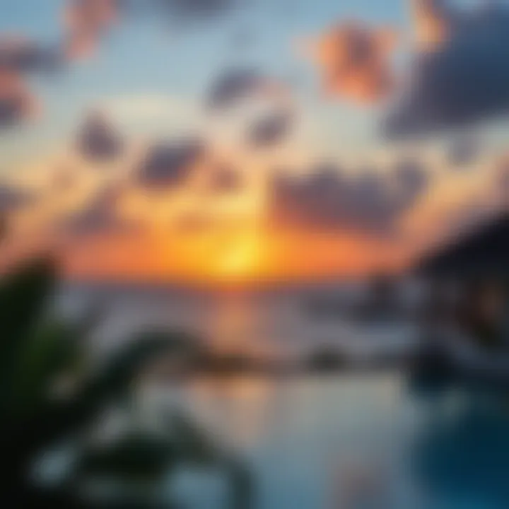 Breathtaking Sunset Over Mövenpick Island Coral Breathtaking sunset view over Mövenpick Island Coral