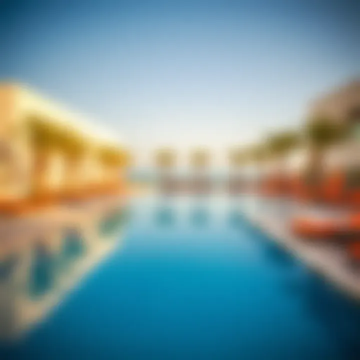 Outdoor Pool Area at Mövenpick Island Coral Vibrant outdoor pool area at Mövenpick Island Coral