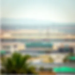 Panoramic view of Mussafah Industrial Area showcasing its sprawling factories and warehouses