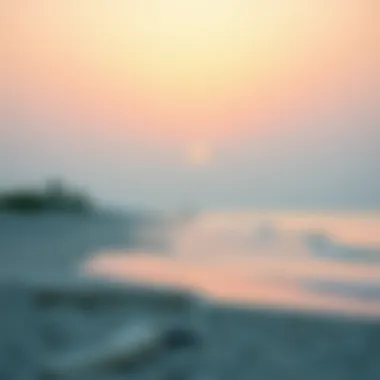 Serene beach in Qatar with sunset