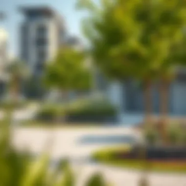 Residential Community in Novo Dubai Trendy residential community in Novo Dubai highlighting green spaces