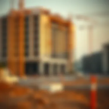 Luxury Residential Construction in Dubai Construction site of a luxury residential project in Dubai