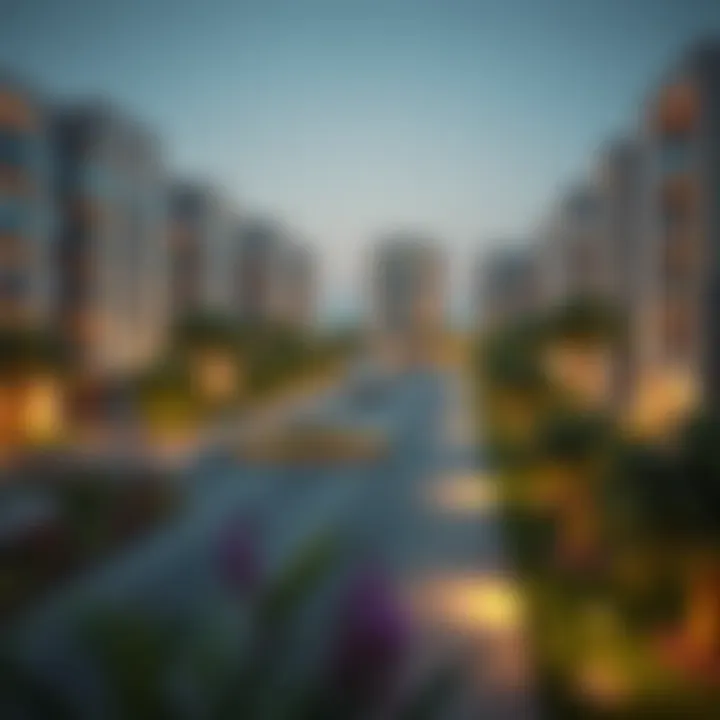 Luxurious residential community in the UAE with green spaces