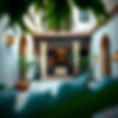 Cultural Serenity in Courtyards A serene courtyard in a traditional home reflecting local culture