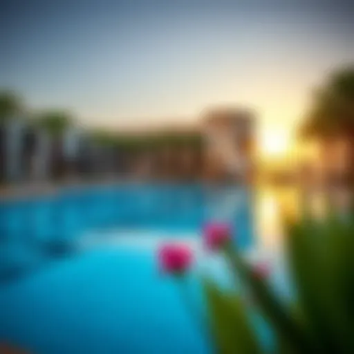 Luxurious swimming pool at Rotana Beach Residence