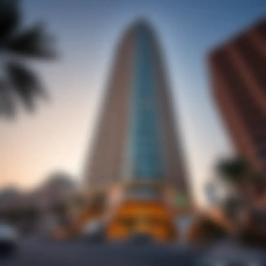 Stunning exterior view of Safa One Tower showcasing its modern architecture
