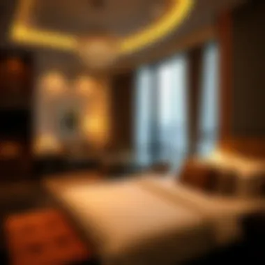 Luxurious bedroom in Savoy Hotel Apartments