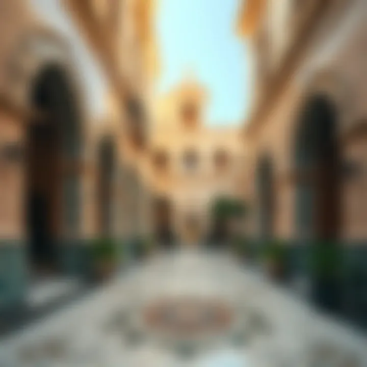 Historical Terrazzo in Dubai A historical building in Dubai adorned with classic terrazzo flooring.