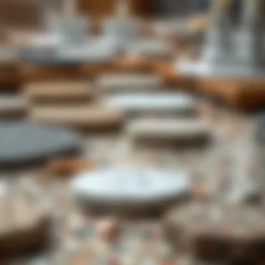 Materials for Terrazzo Flooring An array of materials used in the creation of terrazzo flooring.