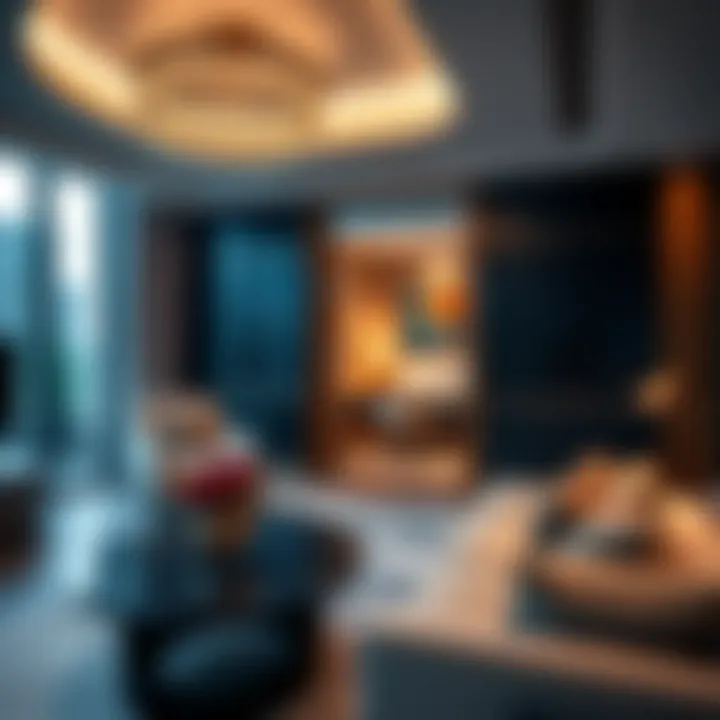 Luxurious interior of a suite at Address Fountain View