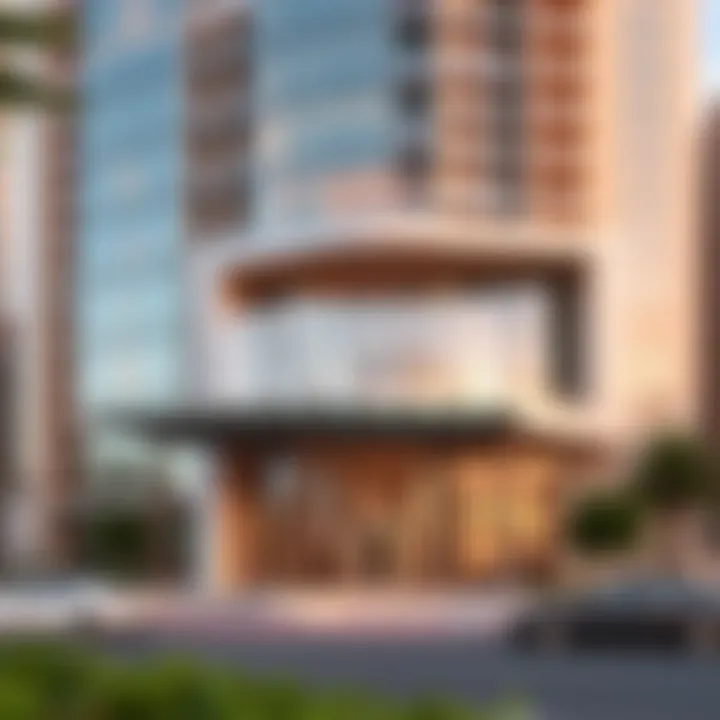 Exterior view showcasing the architectural design of Al Wasl Crystal 4
