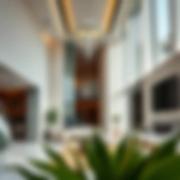 Interior space highlighting the contemporary design elements