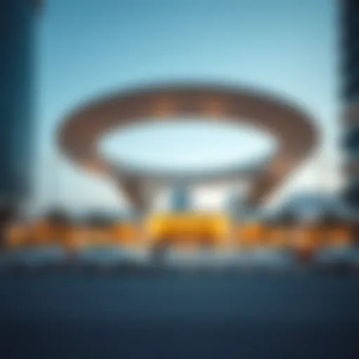 Stunning exterior view of the Aldar Project showcasing its unique circular design