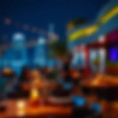 Vibrant atmosphere of The Pointe during dinner service