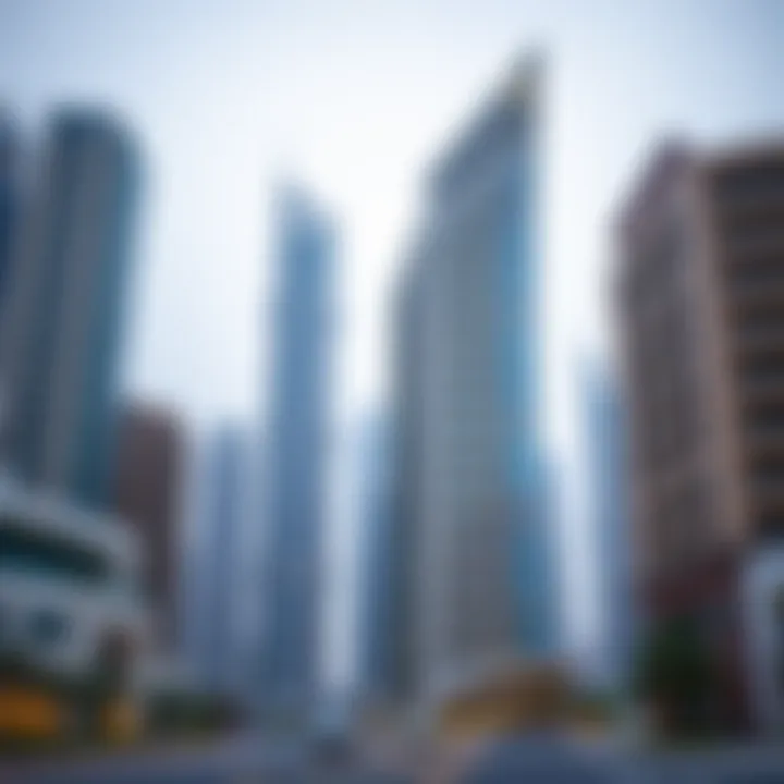 Exterior Facade of Damas Dubai Tower Exterior shot highlighting the intricate facade of Damas Dubai Tower against the Dubai skyline