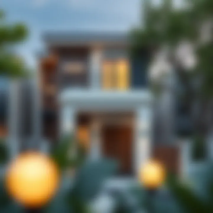 Stylish Exterior View of Elan Floor Plan Property Stylish exterior view of a property with Elan floor plan