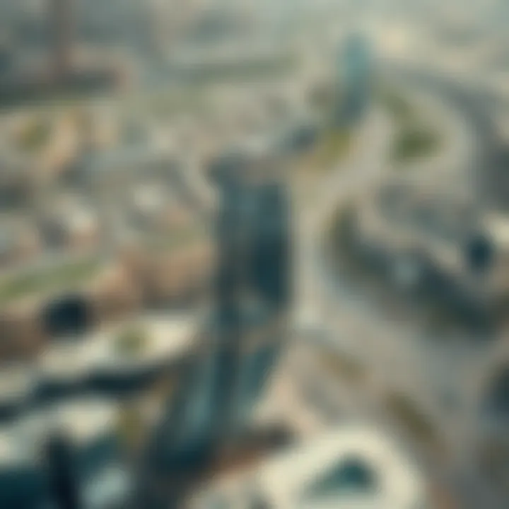 Aerial Perspective of Rolex Tower and Nearby Developments Aerial view of the Rolex Tower and its surrounding developments