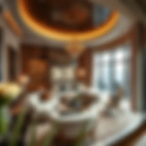 Luxurious penthouse interior showcasing opulence and elegance