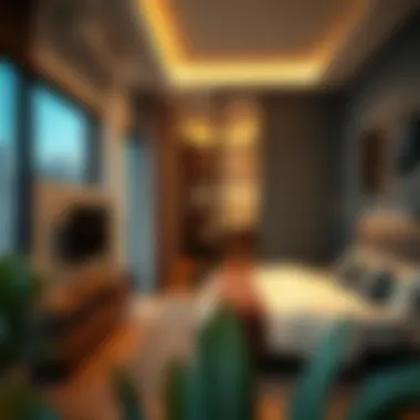 Trendy studio apartment reflecting modern design and functionality