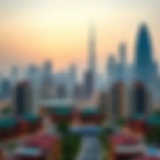 A stunning view of Geepas properties in a vibrant Dubai skyline