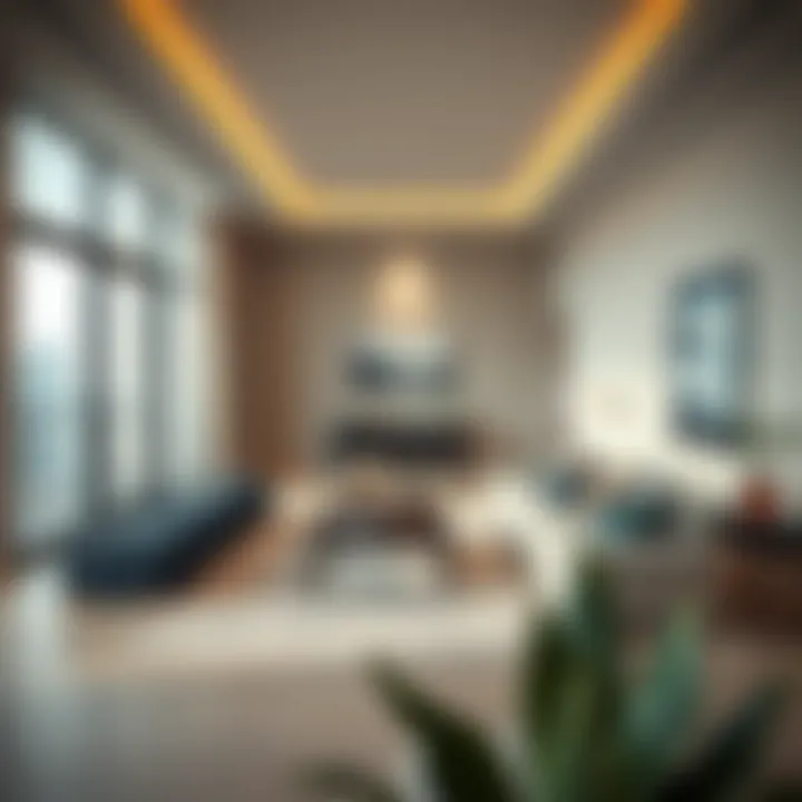 A modern living space inside Grand Bleu Tower 2.