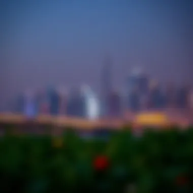 Stunning skyline of Dubai during a festive celebration