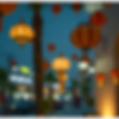 Traditional Emirati decorations during a national holiday