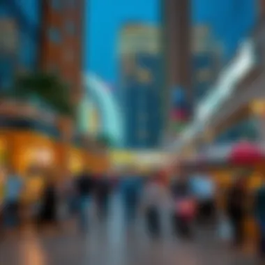 Vibrant Local Culture at City Walk A bustling scene at Hotel City Walk reflecting the vibrant local culture