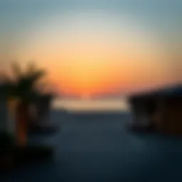 Serene view of Hudairiyat Beach at sunset