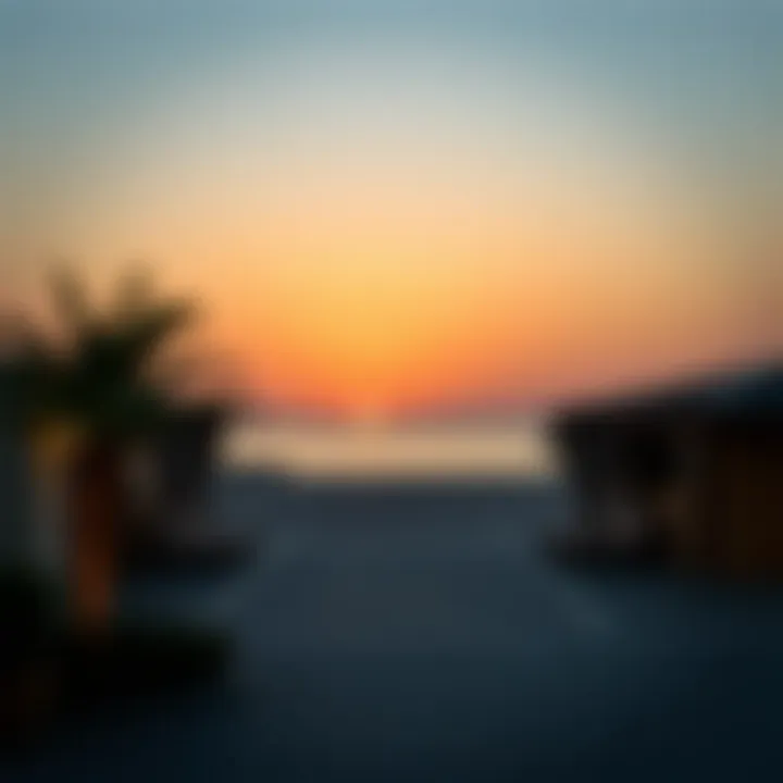 Serene Sunset at Hudairiyat Beach Serene view of Hudairiyat Beach at sunset