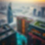 Aerial view showcasing the stunning architecture of Il Primo in Downtown Dubai