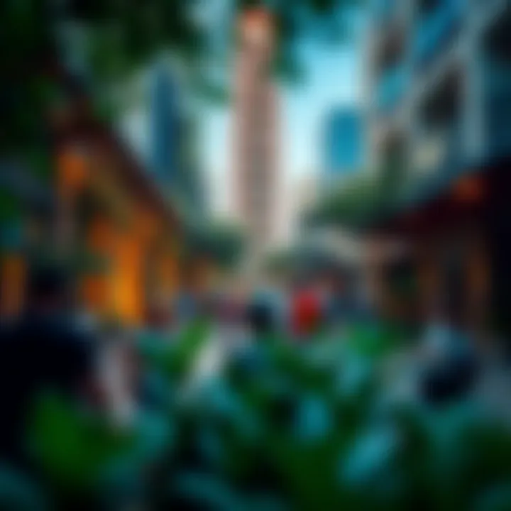 Vibrant community life at Il Primo, illustrating lifestyle offerings in Downtown Dubai