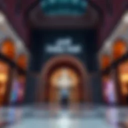 The grand entrance of Dubai Mall with its stunning architecture