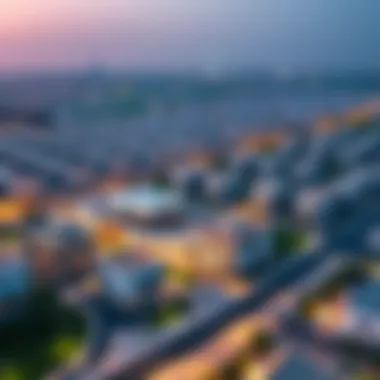 Aerial view of La Rosa 1 community in Dubai showcasing modern architecture