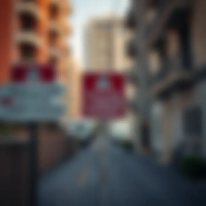 Regulatory signage in labor housing areas