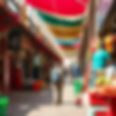 Local Market Vibrance in Manazel Meydan Vibrant local market scene in Manazel Meydan