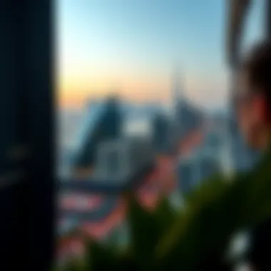 Breathtaking Views from Marriott Residences Stunning views from a Marriott Residence balcony overlooking Dubai skyline