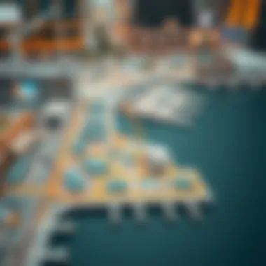 Accessibility Map of Dubai Creek Harbour Detailed map of Dubai Creek Harbour highlighting accessibility routes