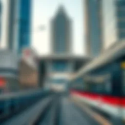 Dubai Metro station exterior showcasing modern architecture