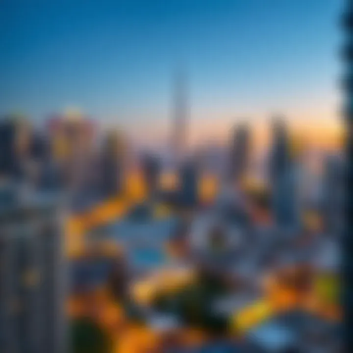 Stunning view of Dubai skyline showcasing modern architecture